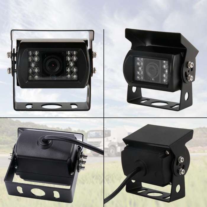 7 inch IPS HD Screen AHD Touch Button Car Reversing Rearview Camera Monitor Kit(Black)