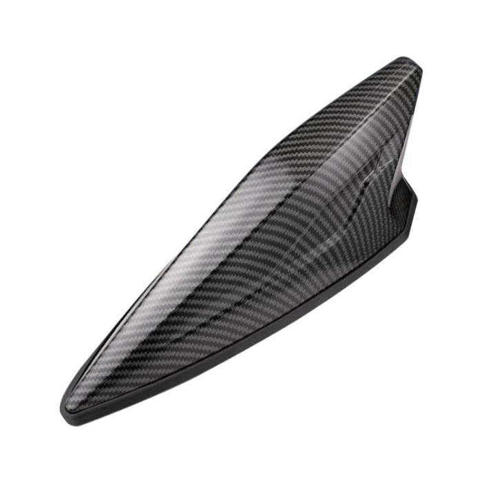 Car Shark Fin Radio Aerials Antenna, with Signal Reception(Carbon Fiber Black)