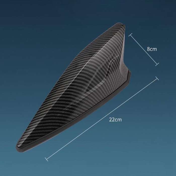 Car Shark Fin Radio Aerials Antenna, with Signal Reception(Carbon Fiber Black)