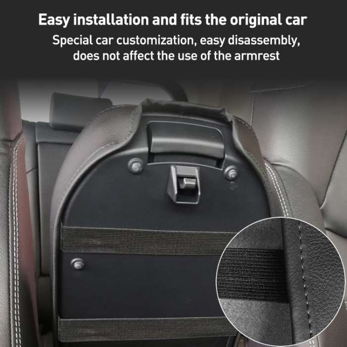 Car Central Armrest Box Protective Leather Cover for Toyota RAV4 2000(Black)
