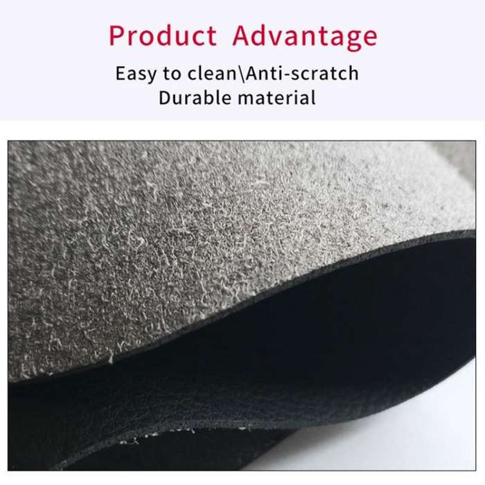 Car Central Armrest Box Protective Leather Cover for Toyota Prado 2010-2019(Black Grey)