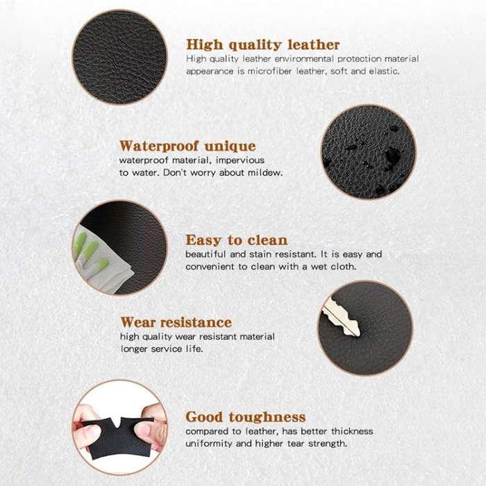 Car Central Armrest Box Protective Leather Cover for Chevrolet Silverado 1500 / 2500 2014-2018(Da...