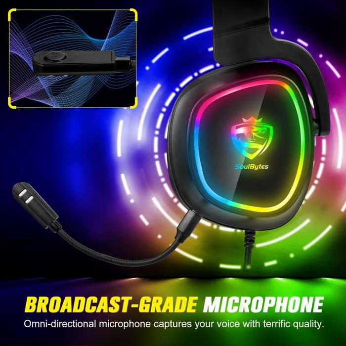 ONIKUMA S22 RGB Head-mounted Wired Gaming Earphone(Black)