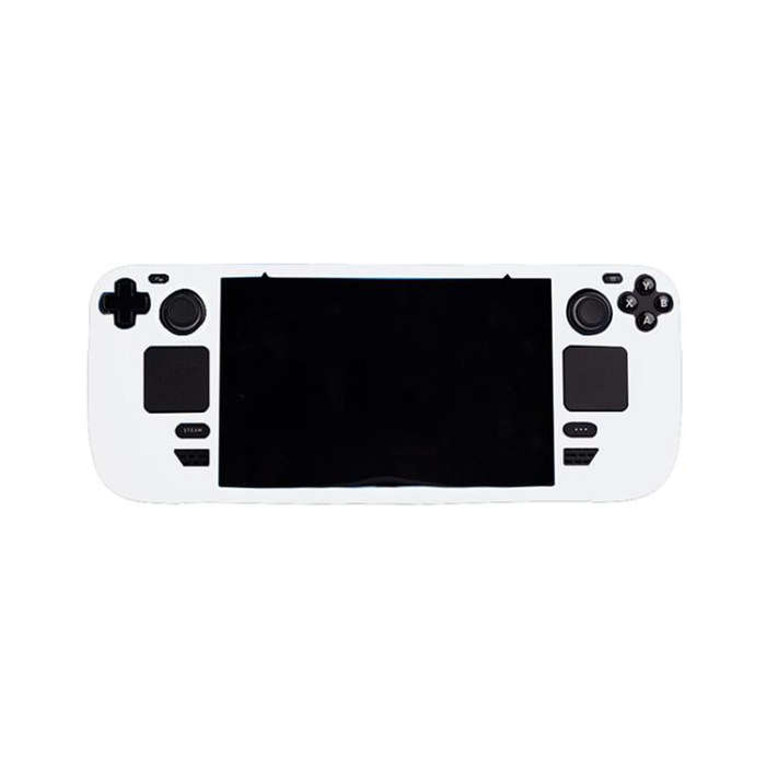 For Steam Deck Game Console Silicone One-piece Protective Case(White)