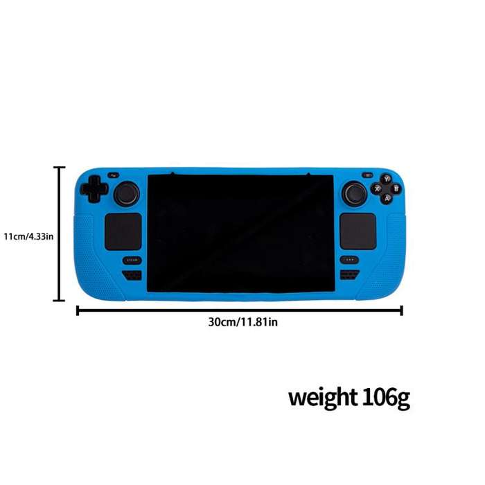 For Steam Deck Game Console Silicone One-piece Protective Case(White)