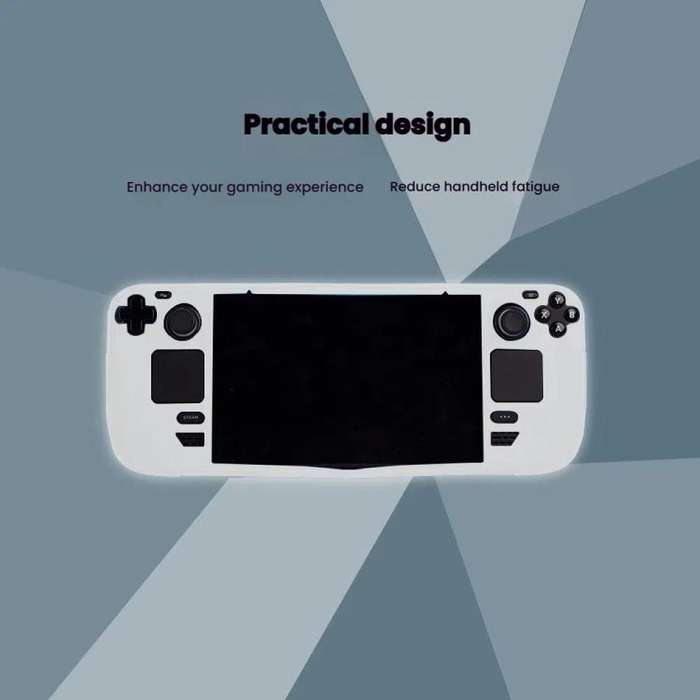 For Steam Deck Game Console Silicone One-piece Protective Case(Black)