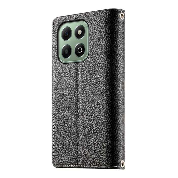 For Honor X6a / Honor X6b 4G Stitching Multi-card Zipper Wallet Leather Phone Case with Short Str...