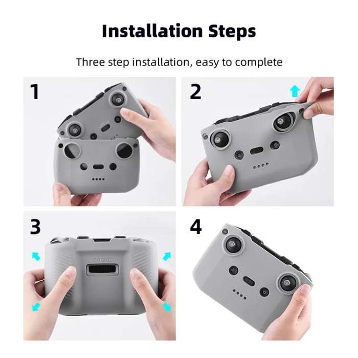 For DJI RC-N2 / RC-N1 BRDRC Remote Control Shockproof Anti-scratch Silicone Case(Black)