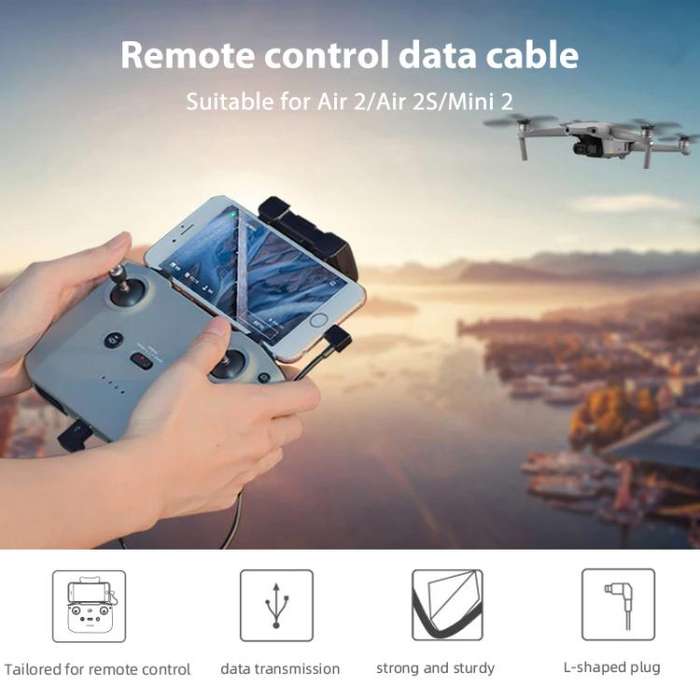 BRDRC Data Cable for DJI Mavic Air 2 / Air 2S / Mini 2, Type:30cm Type-C to Android