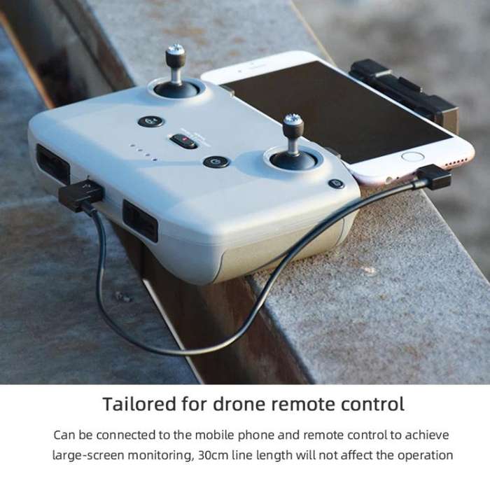 BRDRC Data Cable for DJI Mavic Air 2 / Air 2S / Mini 2, Type:30cm Type-C to Android