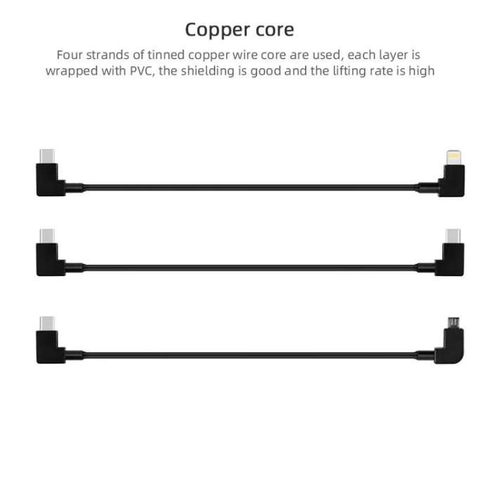 BRDRC Data Cable for DJI Mavic Air 2 / Air 2S / Mini 2, Type:30cm Type-C to Android