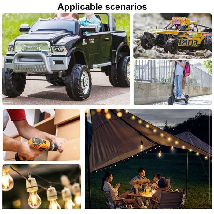 For DeWALT DCB Series 18V / 20V Lithium Battery DIY With Cable Adapter External Power Adapter Con...