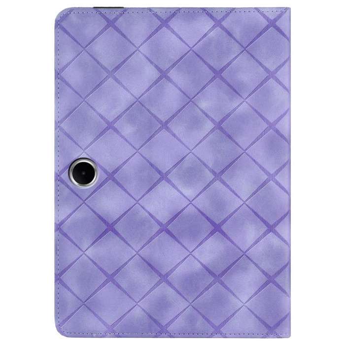 For OPPO Pad SE 11 Rhombus Embossing Leather Tablet Case(Purple)