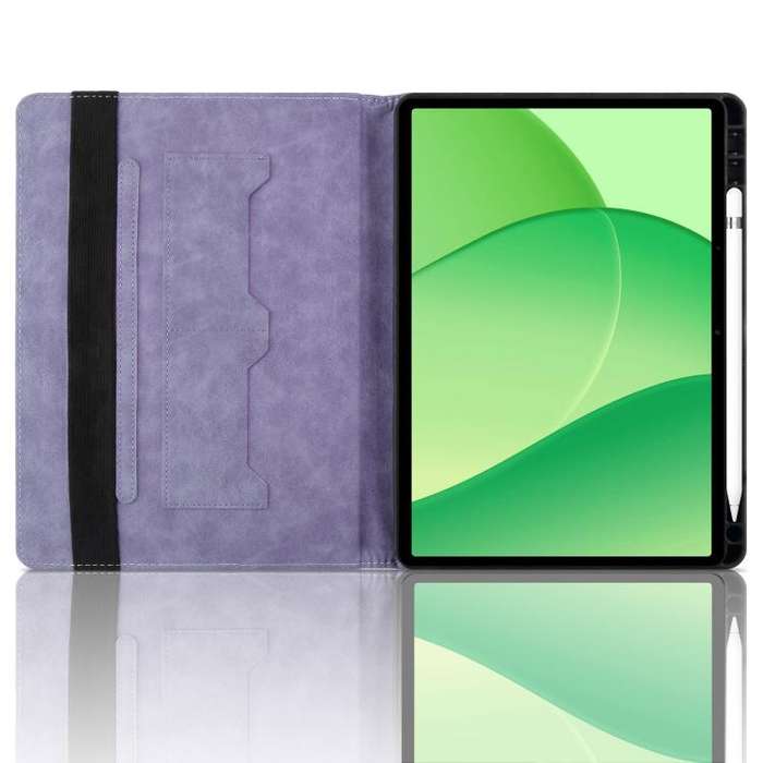 For OPPO Pad SE 11 Rhombus Embossing Leather Tablet Case(Purple)