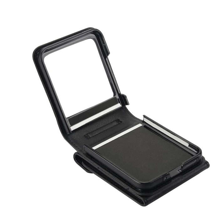 For Motorola Razr 40 Ultra Ring Holder RFID Card Slot Phone Case(Black)