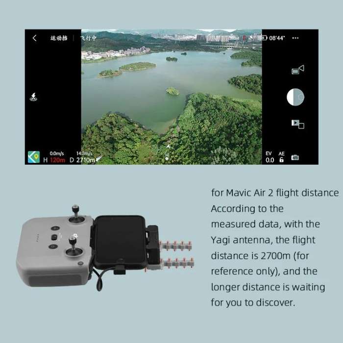 For DJI Mavic 3 / Air 2 / Air 2S / Mini 2 BRDRC Remote Controller Copper Yagi-Uda Antenna Signal ...