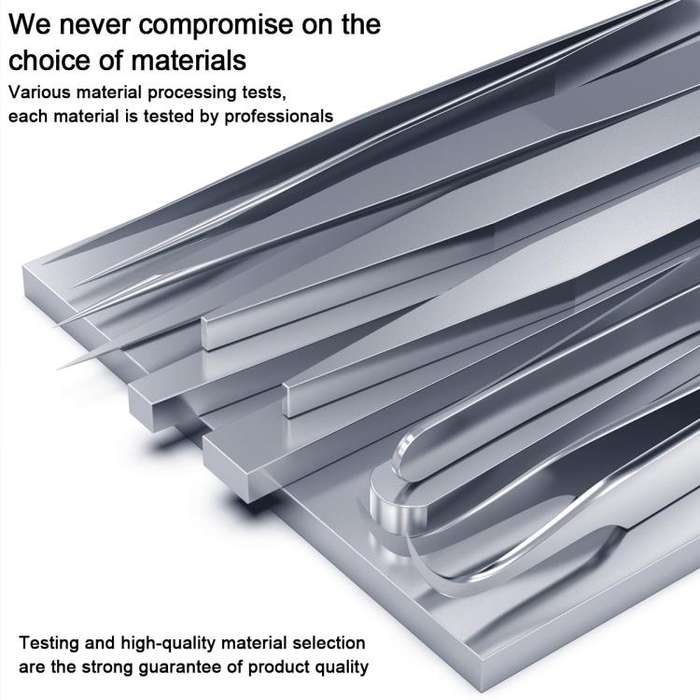 MEGA-IEDA High Hard Non-magnetic Stainless Steel Repair Tweezers, Model:Curved Tip