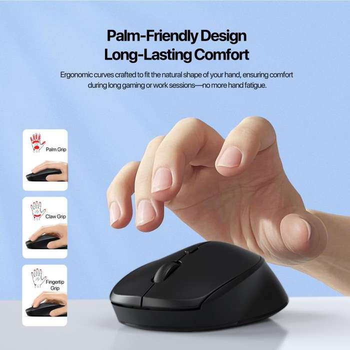 DUX DUCIS DM Series Bluetooth 2.4GHz Wireless Mouse(Black)