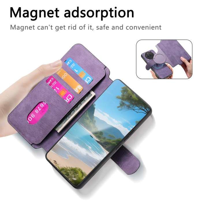For Nothing Phone 3a Pro CaseNeo MagSafe RFID Anti-theft Retro Leather Phone Case(Purple)