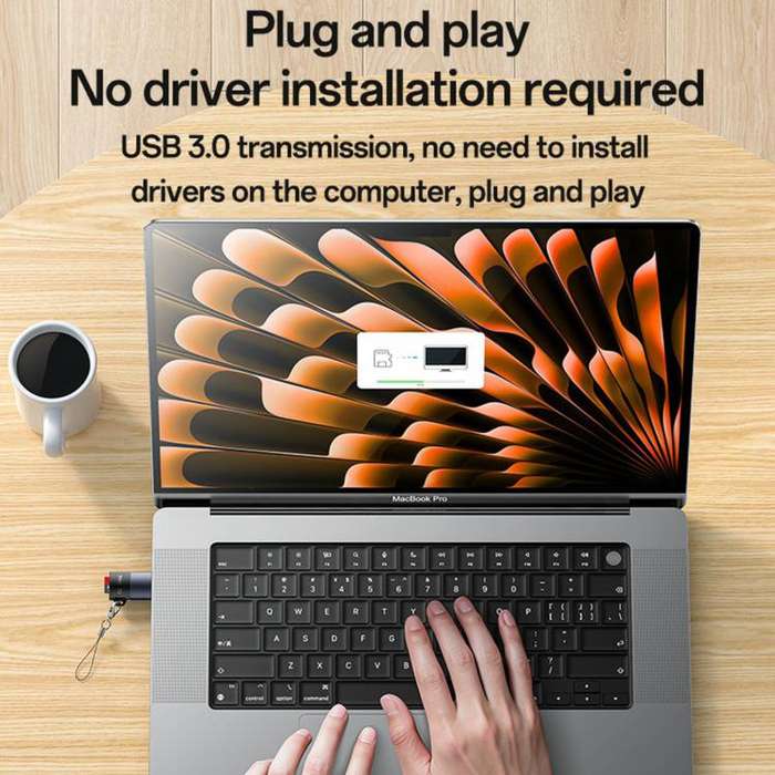 Yesido GS36 USB 3.0 TF Card Reader(Black)