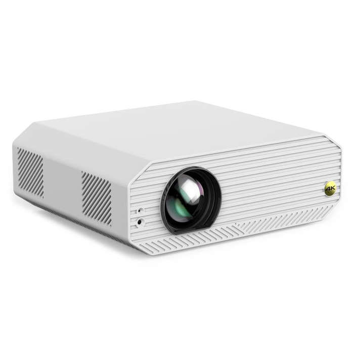 VIVIBRIGHT K5000SE 1920x1080P 1800ANSI Android 9.0 Screen Mirror Smart Projector, US Plug(White)