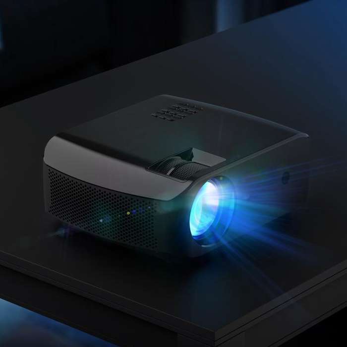 VIVIBRIGHT F10 Lite 1920x1080P 250ANSI Screen Mirroring Smart Projector, UK Plug(Black)