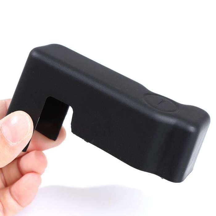 Car Battery Negative Electrode Protection Cover for Toyota Land Cruiser Prado Cross Country(Black)