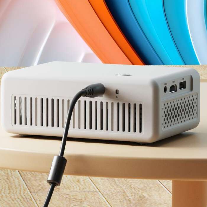 VIVIBRIGHT L01 Crazy Version 1080P 40 Lumens LCD + LED Smart Projector, EU Plug(White)
