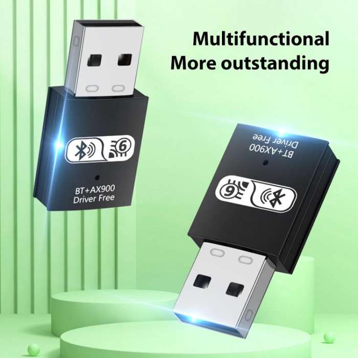 RE-905 Built-in Antenna Bluetooth WiFi 2 in 1 Computer Driver-free USB Network Adapter(Black)