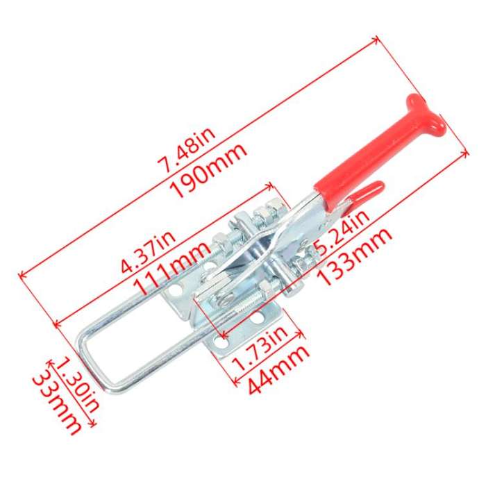 RV Heavy Duty Large Toggle Clamp Latch(Silver)