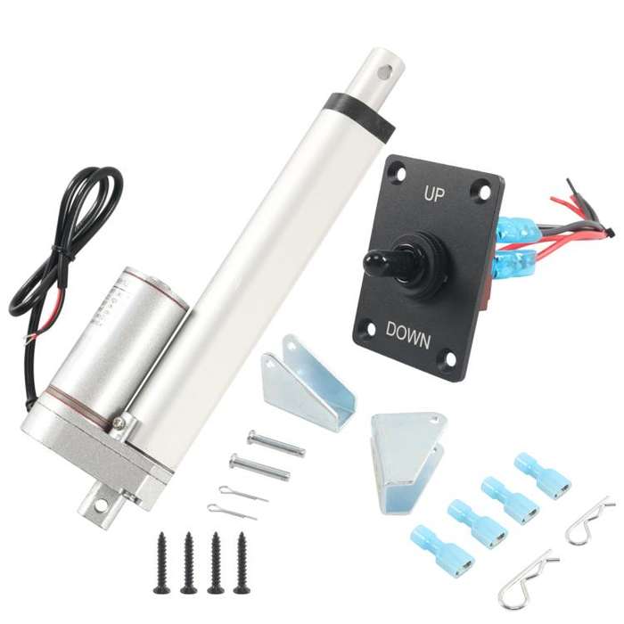 RV DIY 150mm Stroke 12V Electric Telescopic Linear Actuator with Switch Controller(Silver)