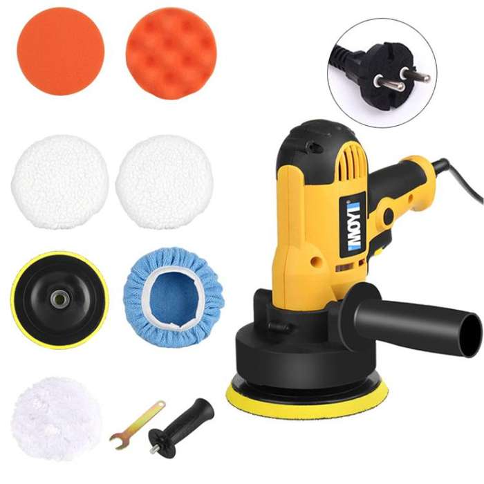 9pcs / Set MOYI Car Hand-held Electric Beauty Waxing Sealing Glaze Polishing Machine(EU Plug)