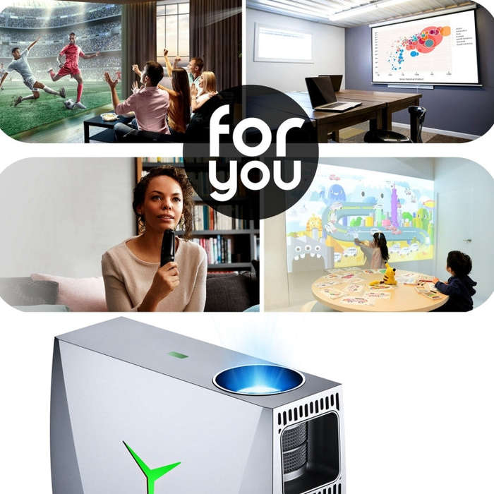 VIVIBRIGHT F40 1920x1080 4200 Lumens Portable Home Theater Wireless Smart Projector with Remote C...