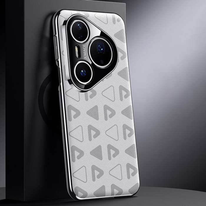 For Huawei Pura 80 Pro / 80 Pro+ 5G Pinewood II Series Plain Leather PC Phone Case(White)