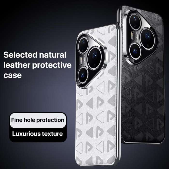 For Huawei Pura 80 Pro / 80 Pro+ 5G Pinewood II Series Plain Leather PC Phone Case(White)
