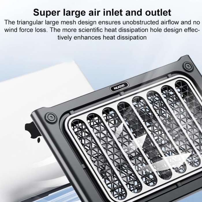 NUOXI C400 6-Speed Adjustable Dual-Core Large Fan Laptop Cooler(Silver)