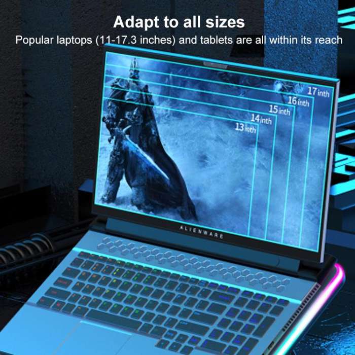 NUOXI F36-2 6-Speed Adjustable Dual-Fan Ultrathin Laptop Cooler(Black)