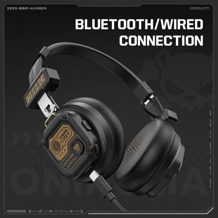 ONIKUMA GT803 Wired / Bluetooth 5.4 Dual Modes Gaming Headset(Black)