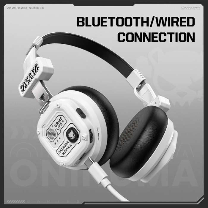 ONIKUMA GT803 Wired / Bluetooth 5.4 Dual Modes Gaming Headset(White)