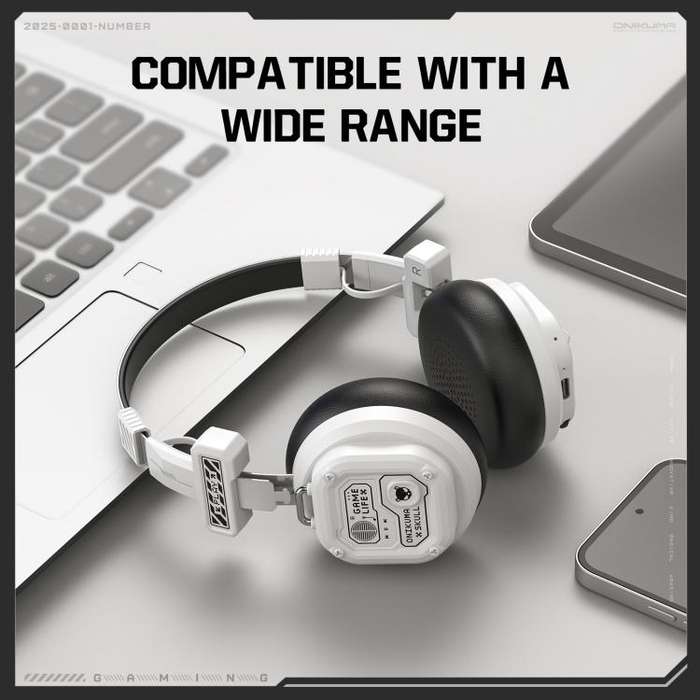 ONIKUMA GT803 Wired / Bluetooth 5.4 Dual Modes Gaming Headset(White)