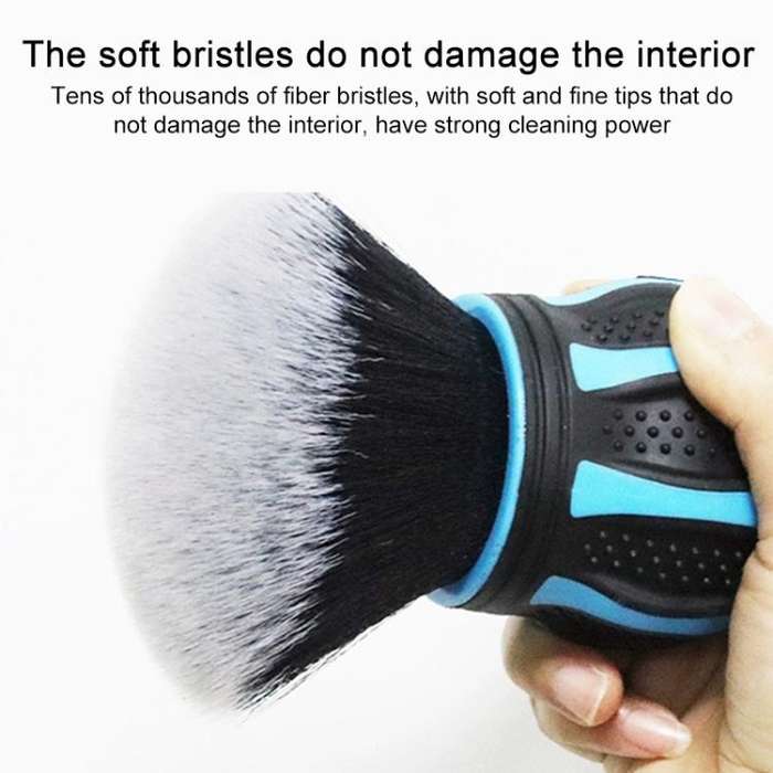 Car Large Round Head Soft Bristle Ball Interior Cleaning Brush(Sky Blue)