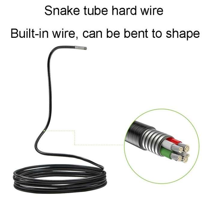 TESLONG NTS500 8mm Dual Lens 5m Industrial Pipeline Endoscope with 5 inch HD Screen