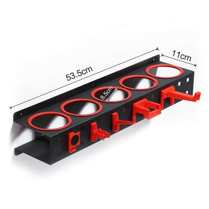 Car Wash Tool Organizer Multifunctional Spray Bottle Storage Holder(Black Red)