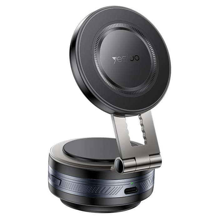 Yesido C225 360 Rotating Electric Vacuum Suction Cup MagSafe Car Mount(Black)