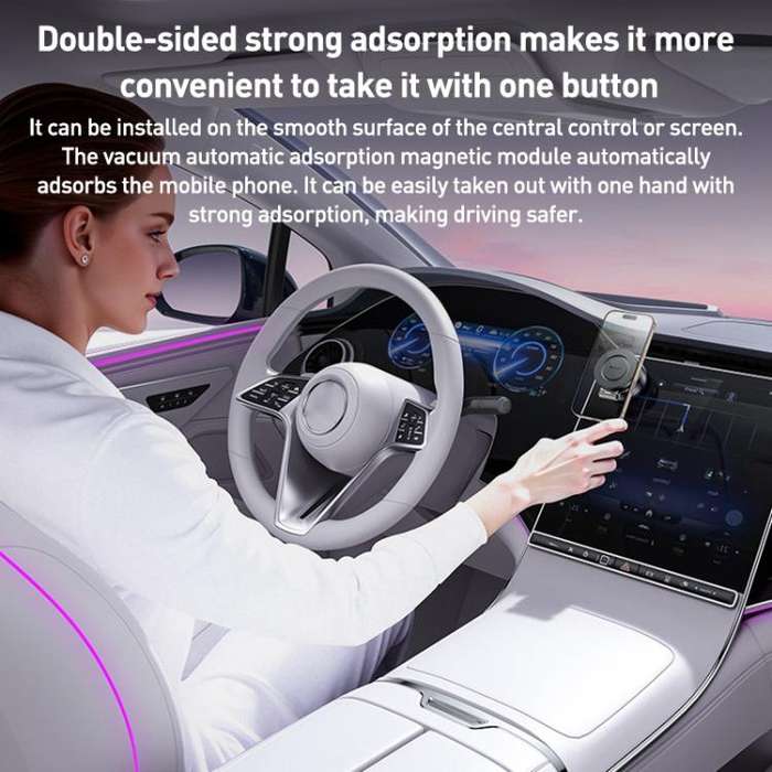 Yesido C225 360 Rotating Electric Vacuum Suction Cup MagSafe Car Mount(Black)