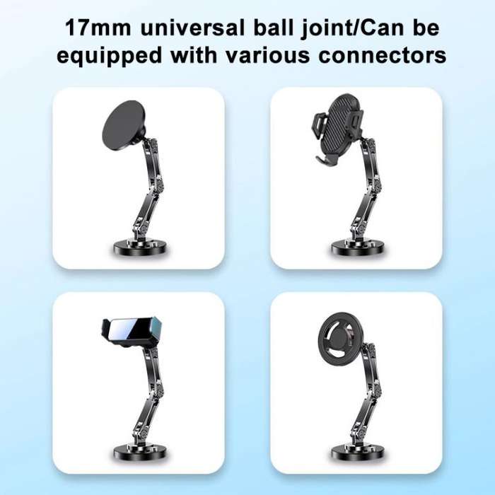 360 Degree Rotating Adhesive Magnetic Car Holder, Type:2-folding