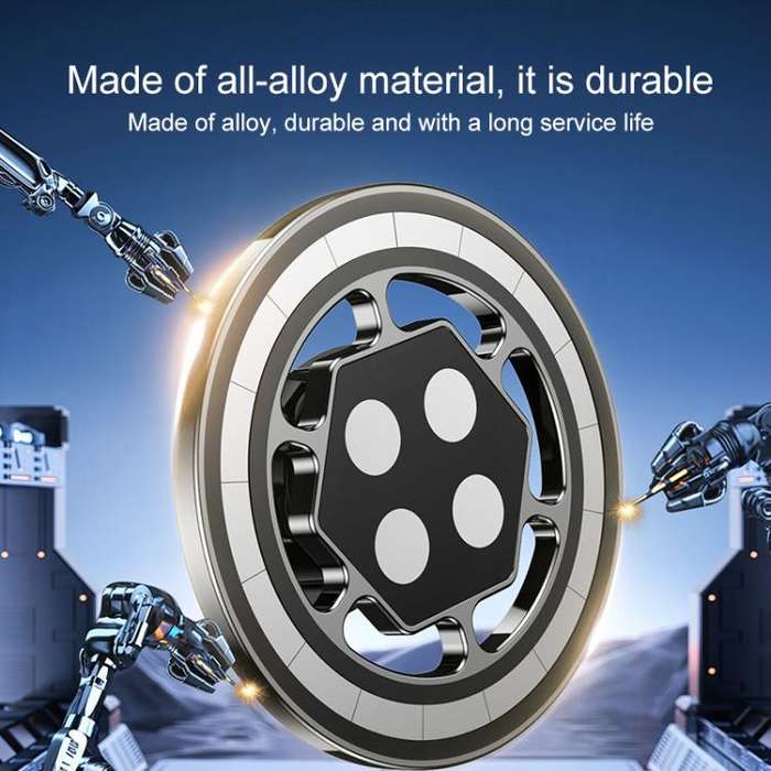 17mm Universal Ball MagSafe Magnetic Adapter Car Phone Holder Base, Type:C5 Hexagonal Black