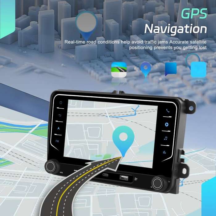 For Volkswagen Android 15 7 inch Wireless CarPlay Car Player Central Control Navigation Machine, ...
