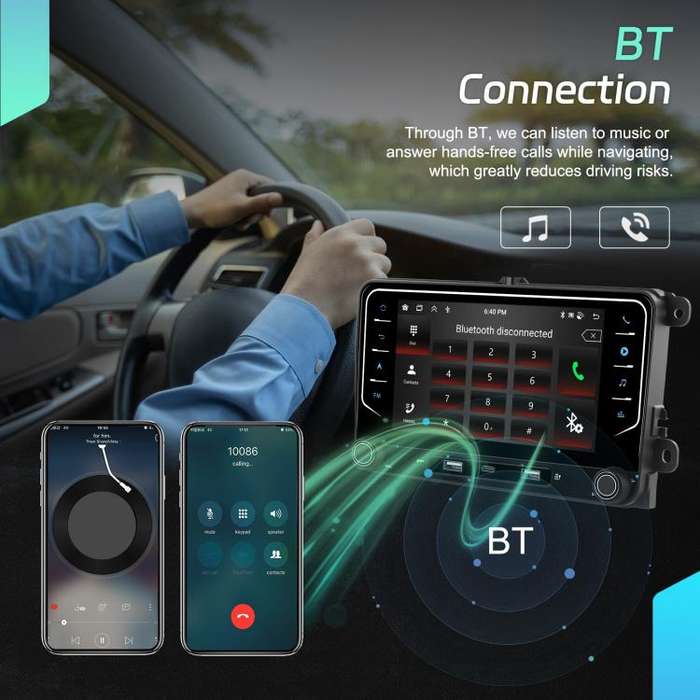 For Volkswagen Android 15 7 inch Wireless CarPlay Car Player Central Control Navigation Machine, ...