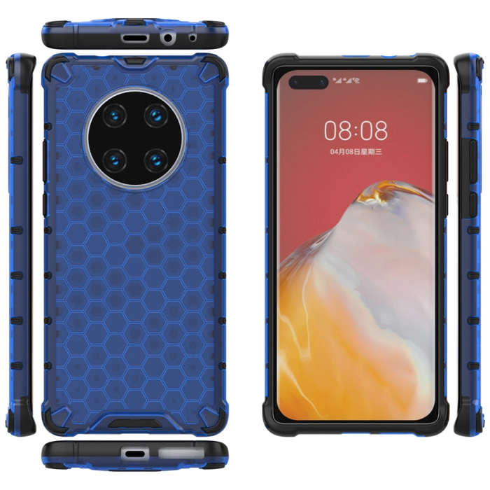 For Huawei Mate 40 Pro Shockproof Honeycomb PC + TPU Protective Case(Blue)